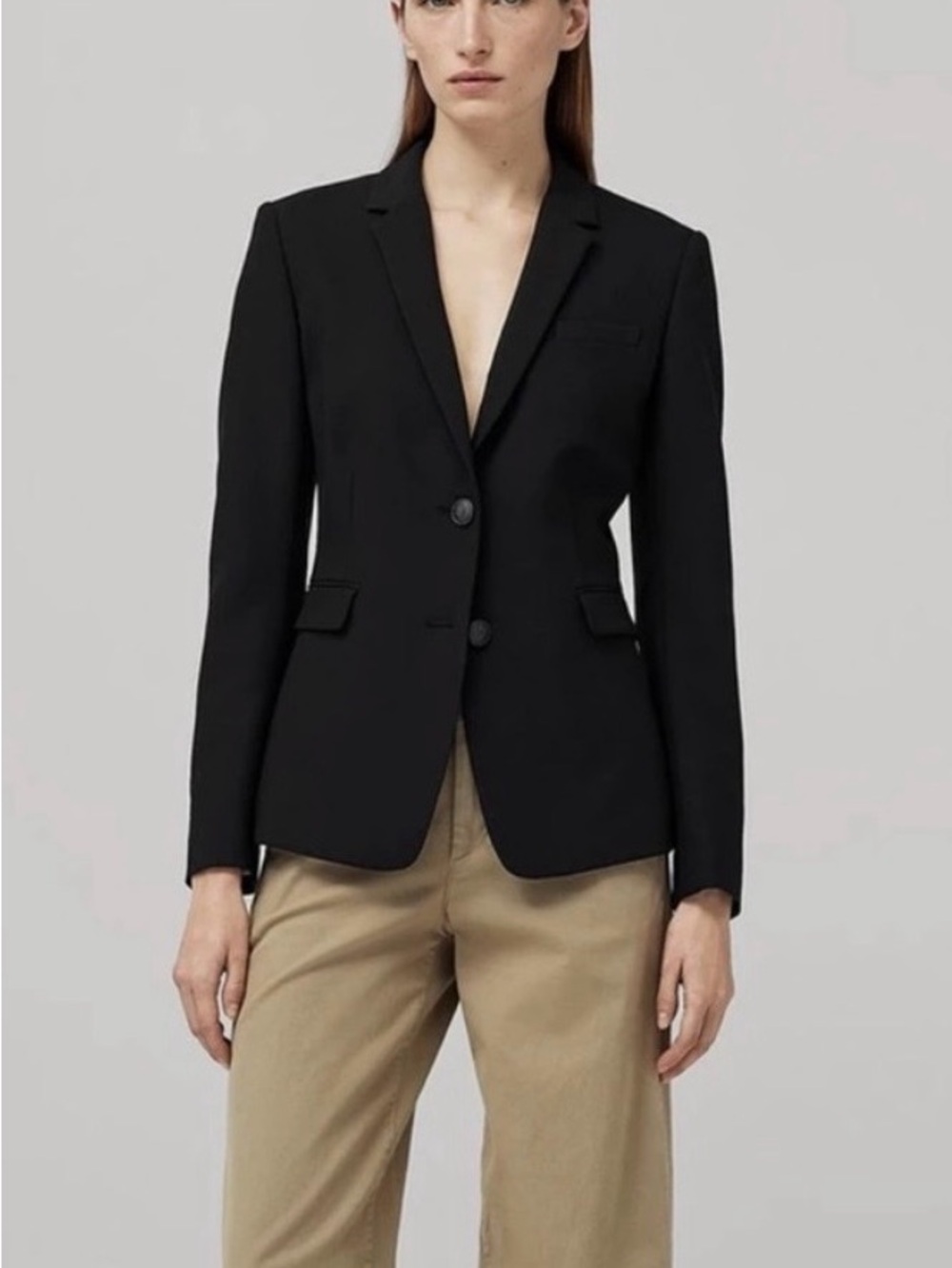 rag & bone Women's Black Two-Button Razor Blazer